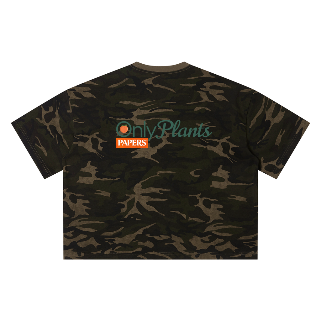 Unisex Oversized Camo Boxy T-Shirt | OnlyPlants Papers