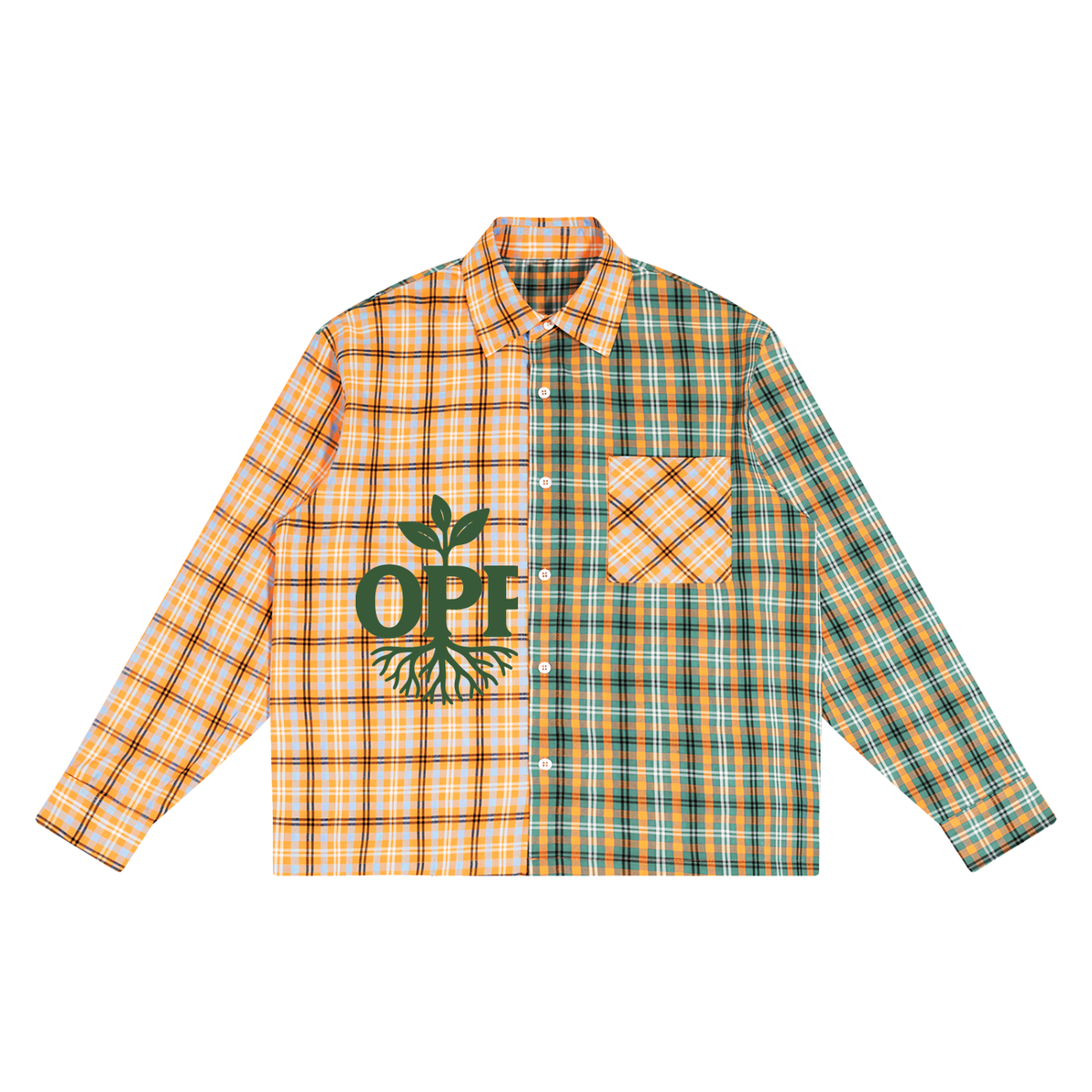 New,OPP,Plaid,Button