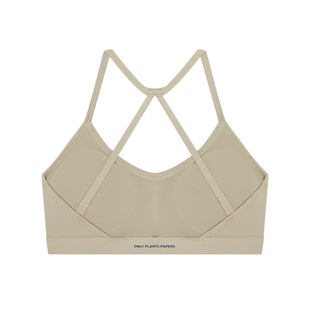 Women's Katakana ONLY PLANTS PAPERS Cross-Back Sports Bra, alternate view