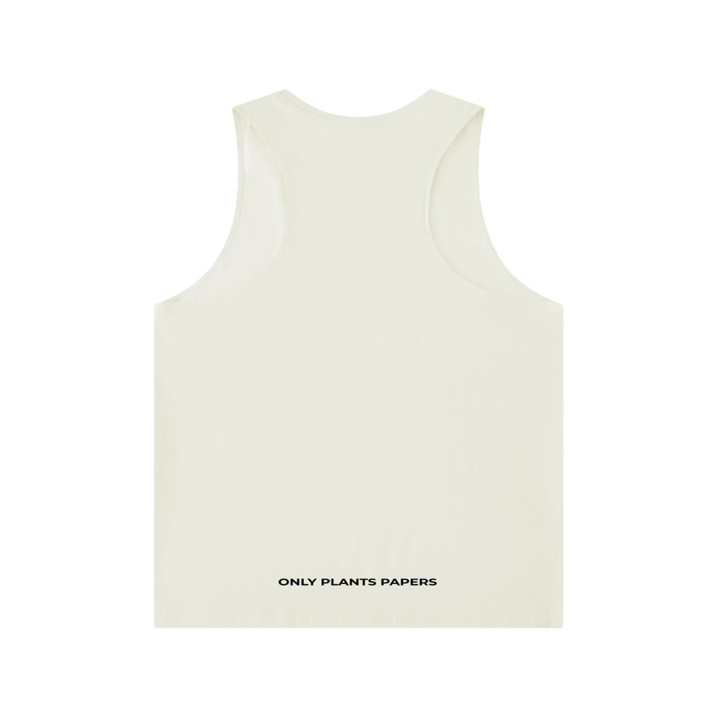 Men's Solid Color Crewneck Katakana Tank