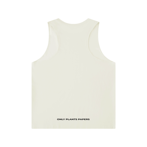 Men's Solid Color Crewneck Katakana Tank