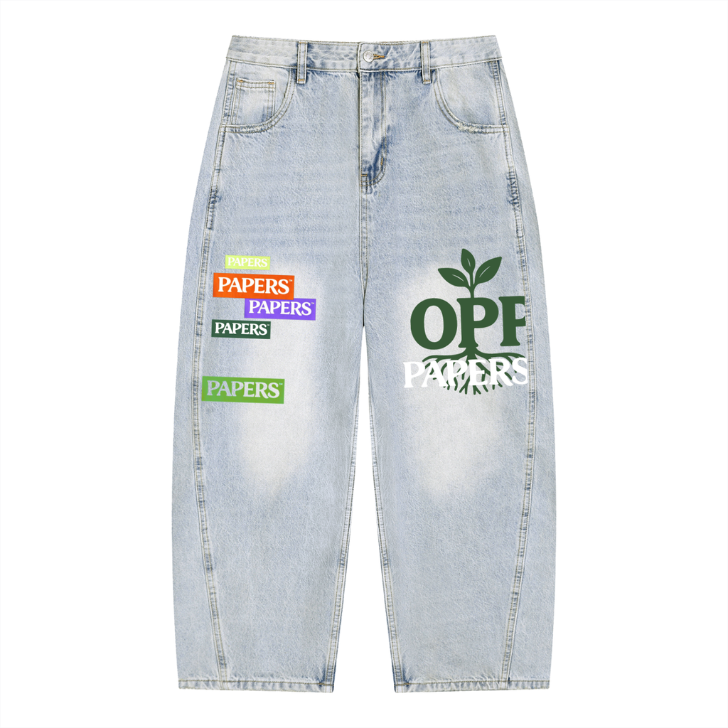 Men's Vintage Wash Sunfade Barrel Leg Jeans