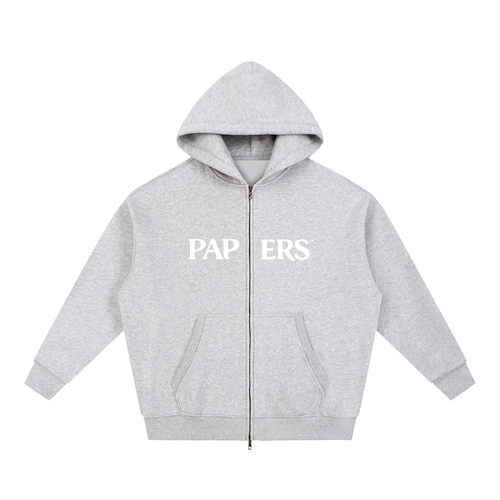 Only Plants Papers Paper Trail Zip Up in Flower Gray