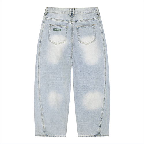 Men's Vintage Wash Sunfade Barrel Leg Jeans