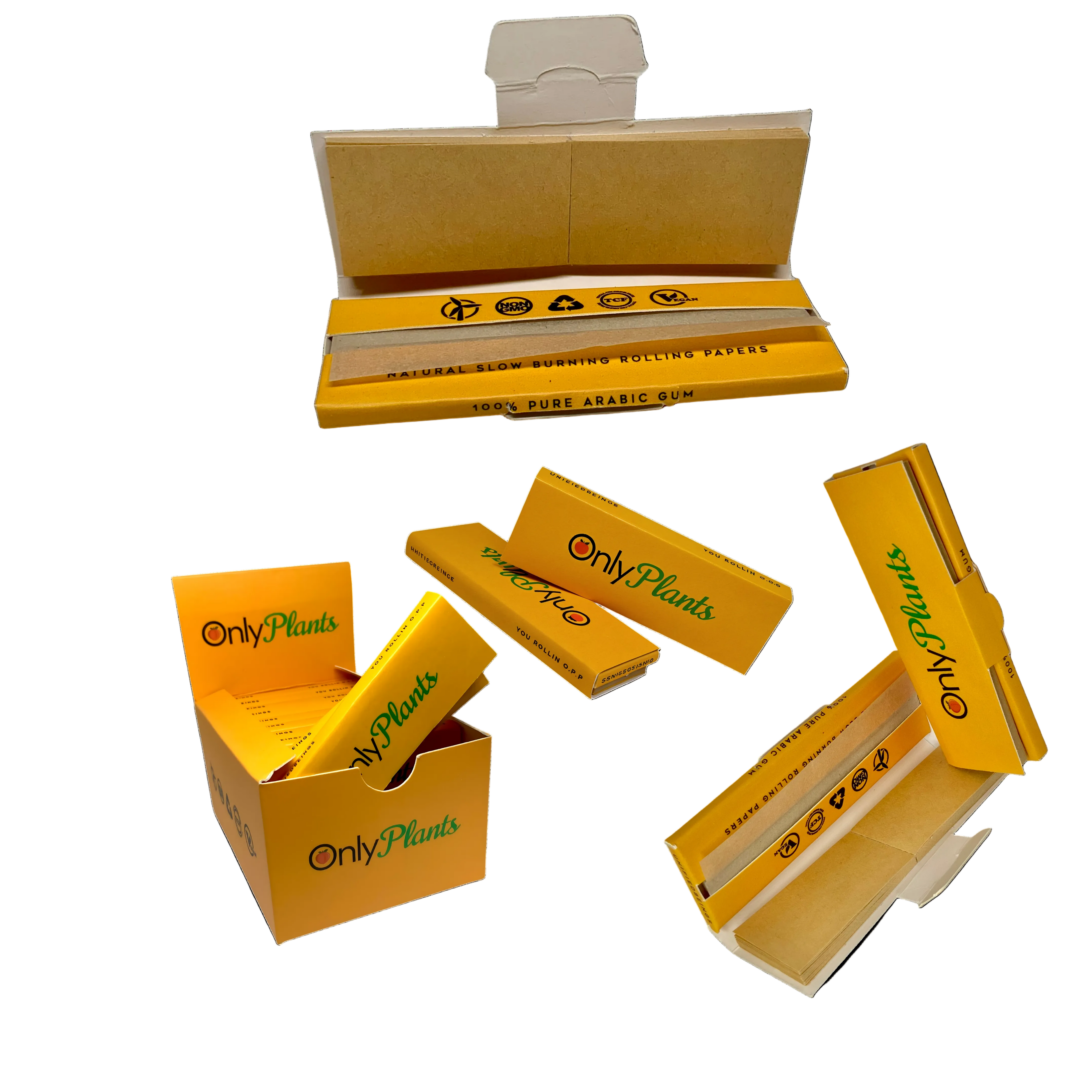 Rolling Papers & filters "ONLY PLANTS PAPERS" Hemp Rolling Papers 1 1/4 filter combo