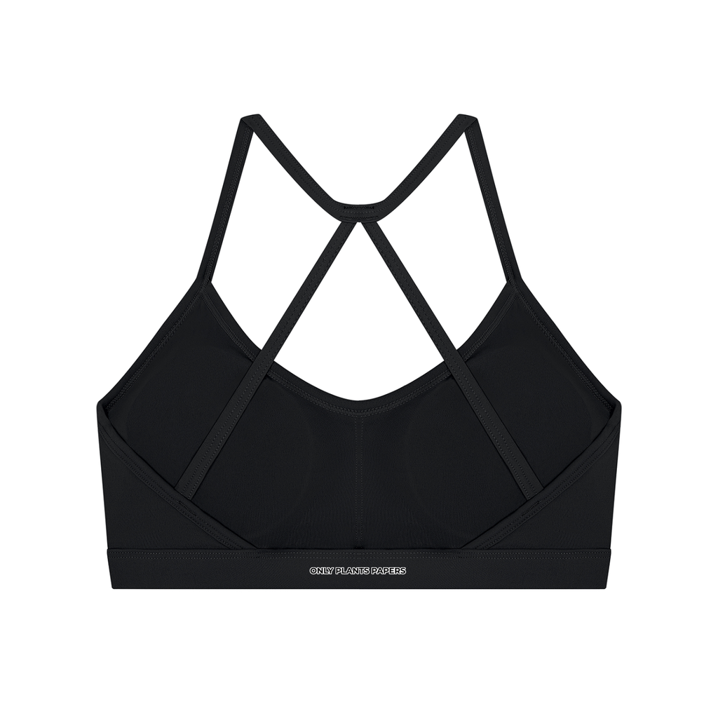 Women's Katakana ONLY PLANTS PAPERS Cross-Back Sports Bra, alternate view