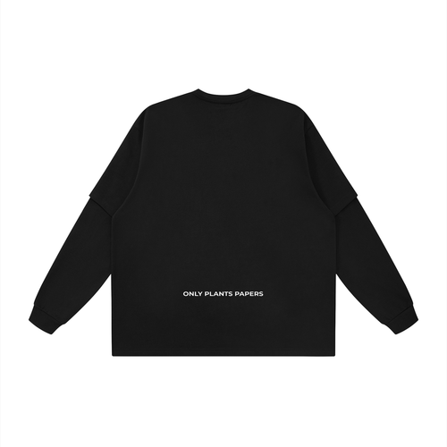 Men's Katakana ONLY PLANTS PAPERS double Sleeve-Shirt