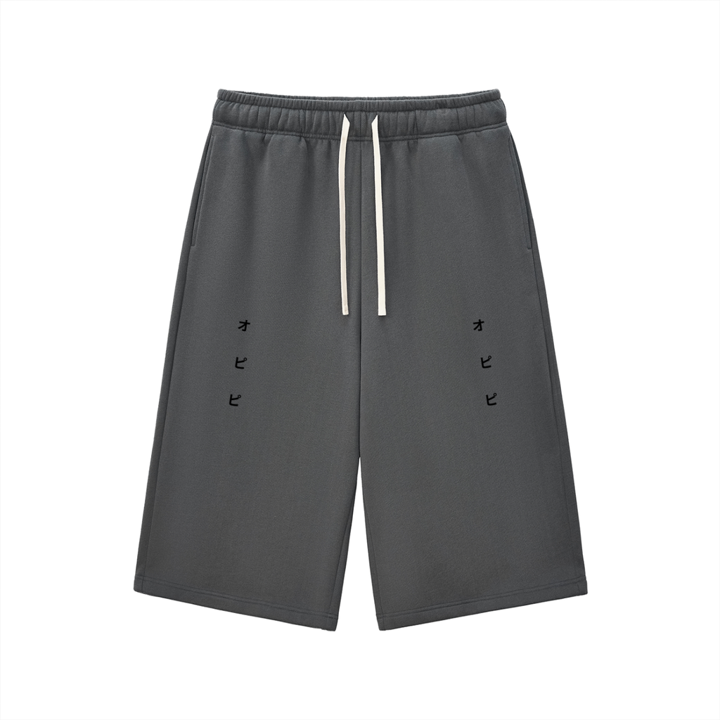 Relaxed Drawstring OPP Katakana Three-quarter Sweatpants