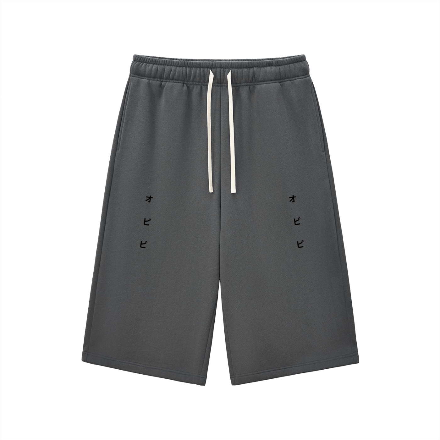 Relaxed Drawstring OPP Katakana Three-quarter Sweatpants
